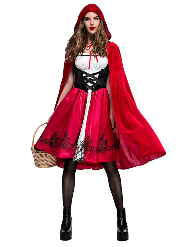 Halloween Little Red Riding Hood Adult Cosplay Party Costume Angelwarriorfitness.com