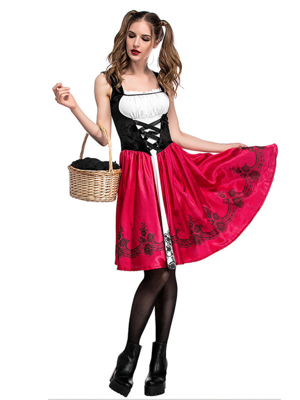 Halloween Little Red Riding Hood Adult Cosplay Party Costume Angelwarriorfitness.com