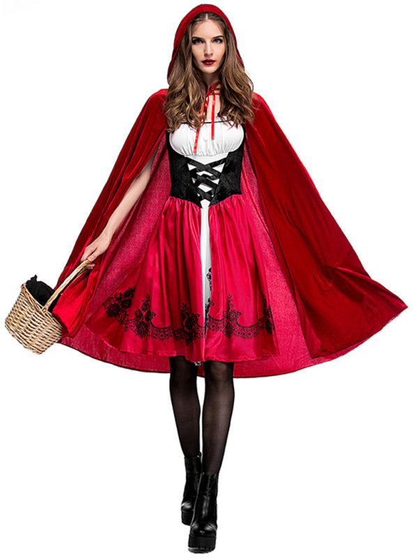 Halloween Little Red Riding Hood Adult Cosplay Party Costume Angelwarriorfitness.com