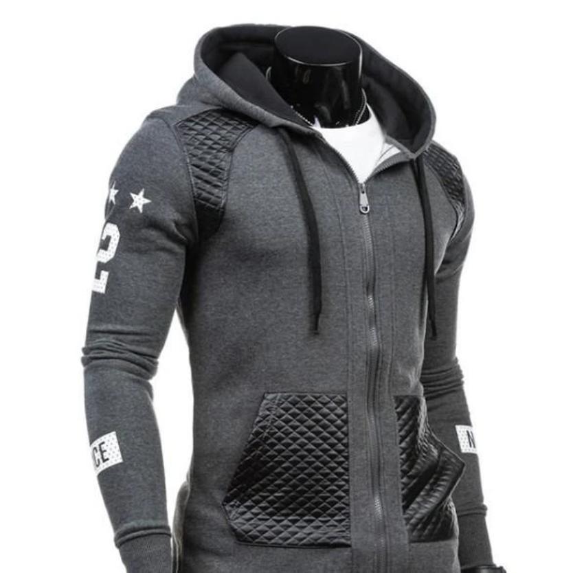 Mens Street Style Biker Hoodie Angelwarriorfitness.com