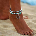 Ocean Theme Double Layer Anklet Angelwarriorfitness.com