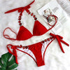 Bikini Sexy push up Crystal swimsuit female Halter swimwear women Knot Angelwarriorfitness.com