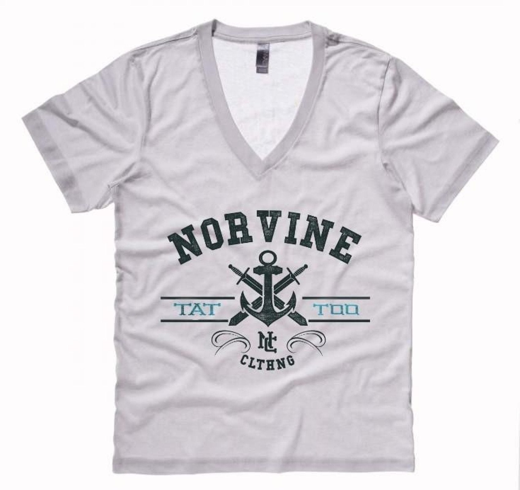 Tattoo Anchor Oversized Deep V-Neck Angelwarriorfitness.com