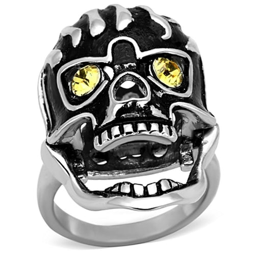 Yellow eyes skull ring Angelwarriorfitness.com