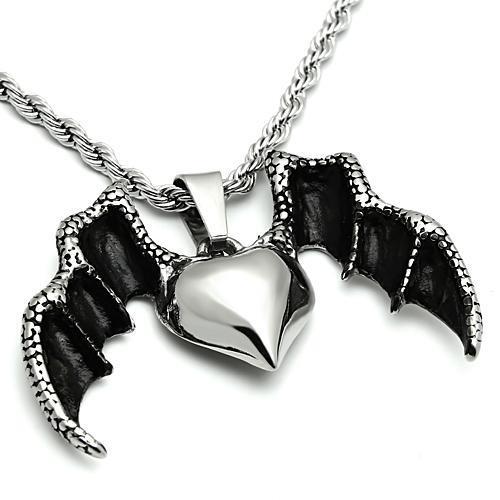 Heart with wings pendant Angelwarriorfitness.com