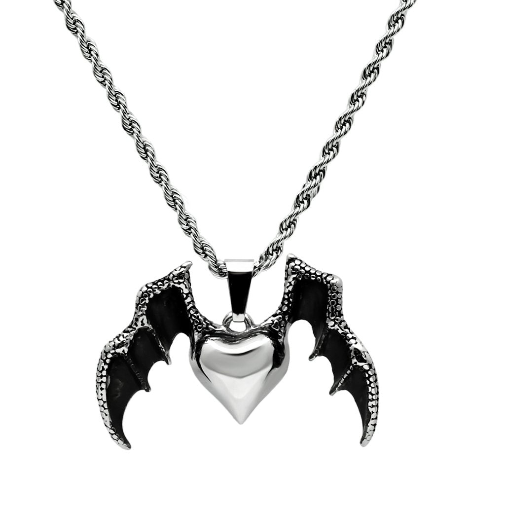 Heart with wings pendant Angelwarriorfitness.com