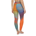 Womens Leggings - Orange Swirl Black Seam High Waist Fitness Yoga Angelwarriorfitness.com